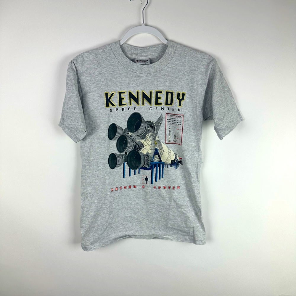 Vintage NASA Kennedy Space Center Shirt Small Grey Single Stitch